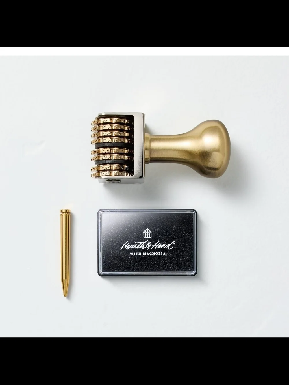 Hearth & hand magnolia 3pc metal stamp gift set